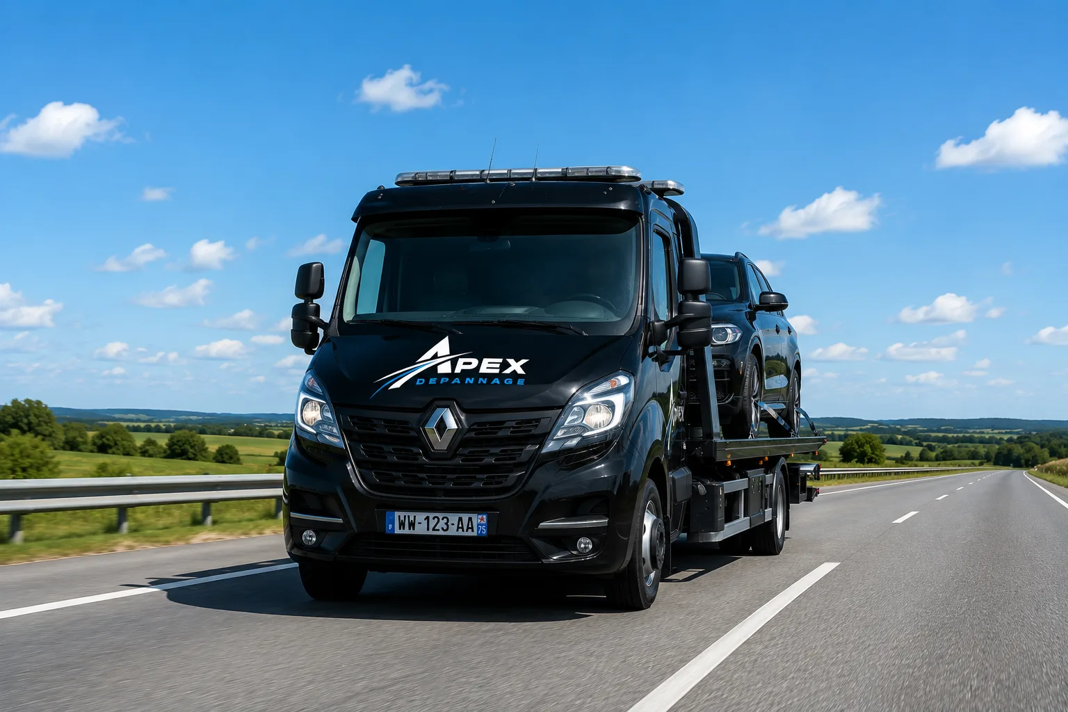 Camion plateau Apex Dépannage en intervention à Nice